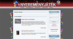 Desktop Screenshot of nyeremenyjatek.virtuarium.hu